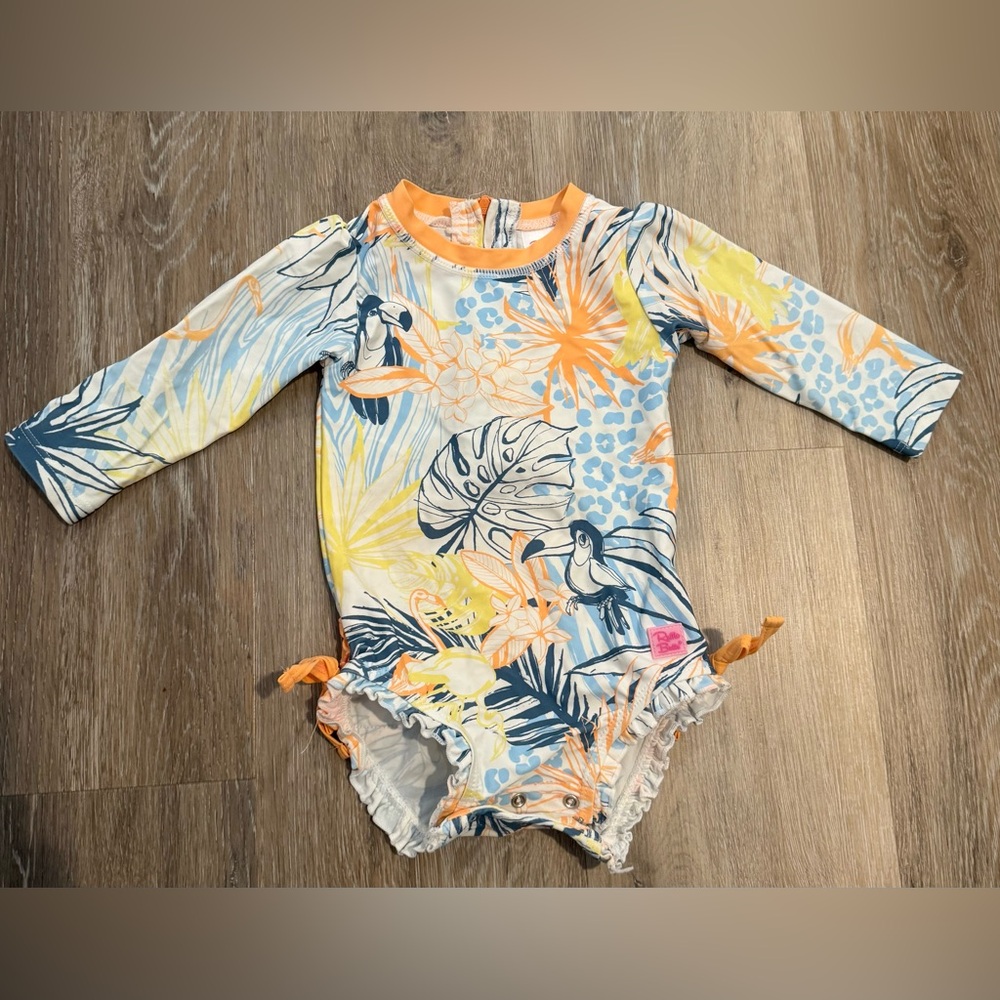 Ruffle Butts 12-18 month Rashguard Swim Suit